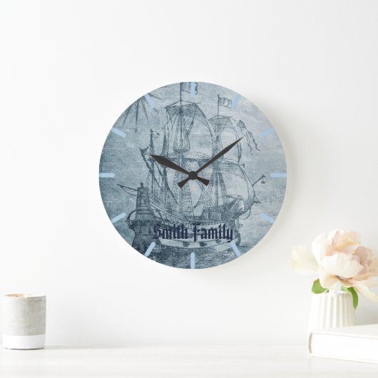 Maritime hohe Schiffs-Gewohnheit Große Wanduhr (Zuhause)