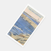 MARITIME LEUCHTTURM AQUARELL PERSONALISIERT SERVIETTE (Ecke)