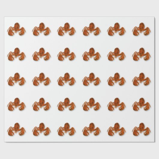 Maritime Lobster Geschenkpapier (Flach)