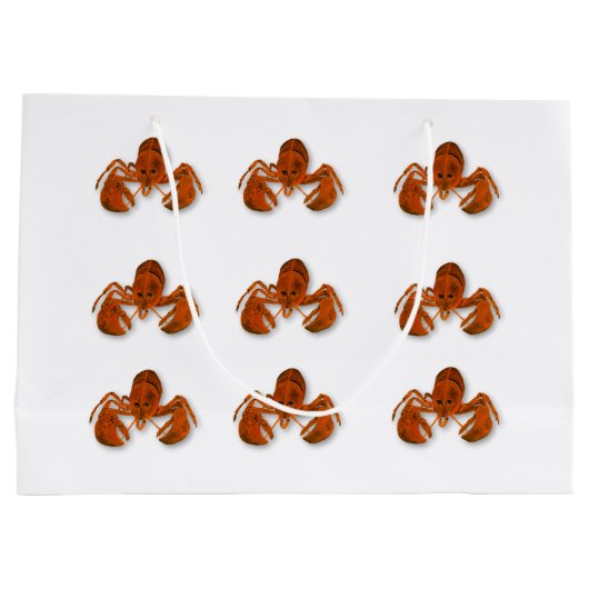 Maritime Lobster Große Geschenktüte (Rückseite)