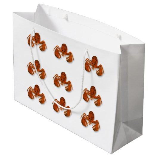 Maritime Lobster Große Geschenktüte (Rückseite Schrägansicht)