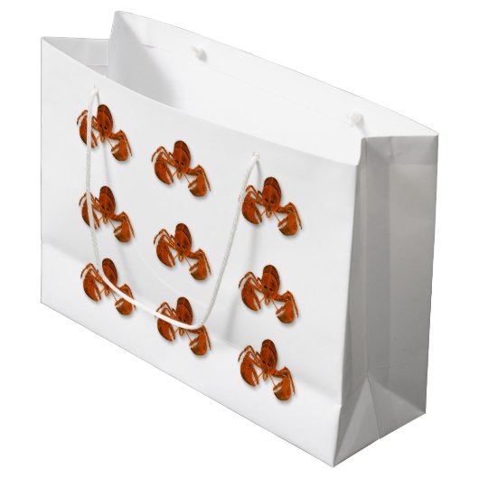 Maritime Lobster Große Geschenktüte (Vorderseite Schrägansicht)