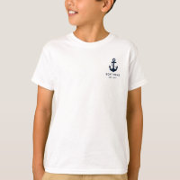 Maritime Marineblaues Bootsname Anker