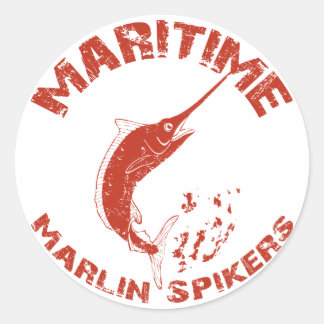 Maritime Marlin Spikers Runder Aufkleber