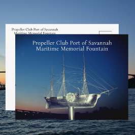 Maritime Memorial Savannah GA Fotografisch Postkarte