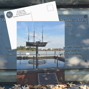 Maritime Memorial SS Savannah GA Fotografisch Postkarte