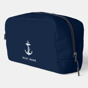 Maritime Navy Blaues Bootsanker Benutzerdefinierte Waschbeutel