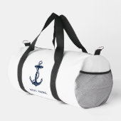 Maritime Navy Blaues Bootsname Benutzerdefinierte Duffle Bag (Rechte Ecke)