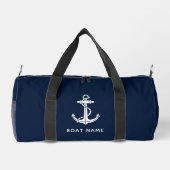 Maritime Navy Blaues Bootsname Benutzerdefinierte  Duffle Bag (Rückseite)