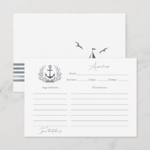 Maritime Rezeptkarte Dankeskarte