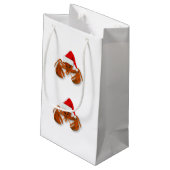 Maritime Santa Claus Lobster Kleine Geschenktüte (Rückseite Schrägansicht)