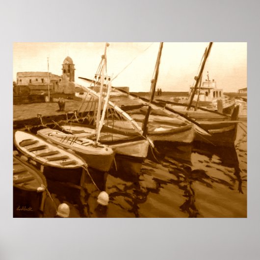 Maritime Segelboot-Kunst Poster (Vorne)