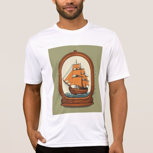 "Maritime Träume: Schiff in Flasche T - Shirt" T-Shirt (Vorderseite)