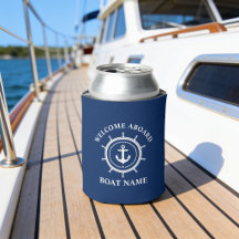 Maritime Willkommen an Bord Bootsname Anker Seil S