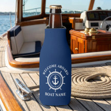 Maritime Willkommen an Bord Bootsname Anker Seil S