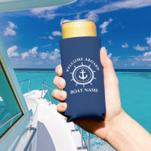 Maritime Willkommen an Bord Bootsname Anker Seil S