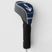 Maritimer Anker Boot Name Custom Golf Headcover (angewinkelt)