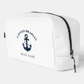 Maritimer Anker Bootsname Waschbeutel (Rechte Ecke)