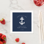 Maritimer Anker Küstenjunge Baby Shower Papier Serviette (Beispiel)
