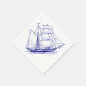 Maritimer-Bootspapiere Servietten (Ecke)