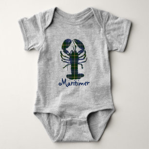 Maritimer Hummer Neuschottland-Shirt Baby Strampler