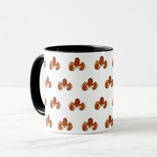 Maritimer Hummer Tasse (Vorderseite Links)