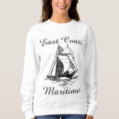 Maritimer Ost-Segel-Schiff nautischer Pullover (Vorderseite)