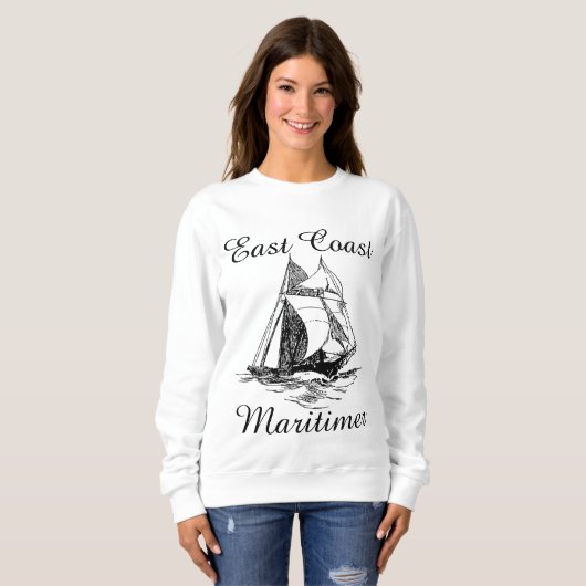 Maritimer Ost-Segel-Schiff nautischer Pullover (Vorne ganz)