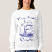 Maritimer Ost-Segel-Schiff nautischer Pullover (Vorderseite)