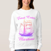 Maritimer-Segel-Shirt an der Ostküste Sweatshirt (Vorderseite)
