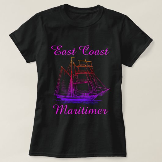 Maritimer-Segel-Shirt an der Ostküste T-Shirt (Design vorne)