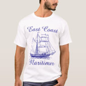 Maritimer-Segel-Shirt an der Ostküste T-Shirt (Vorderseite)