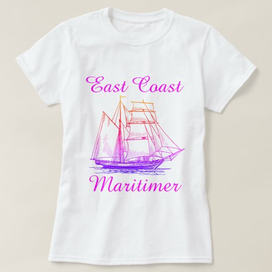 Maritimer-Segel-Shirt an der Ostküste T-Shirt (Design vorne)