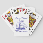 Maritimer-Segelschiff an der Ostküste Spielkarten (Rückseite)