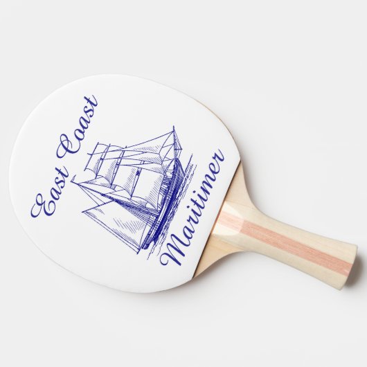 Maritimer-Segelschiff Tischtennispaddel an der Ost Tischtennis Schläger (Seitenansicht)