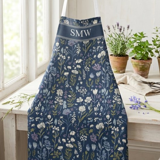 Maritimer Wildblumen-Botanischer Garten Geburtstag Schürze