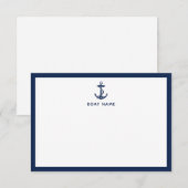 Maritimes Anker Boot Name Benutzerdefiniert Dankeskarte (Vorne/Hinten)