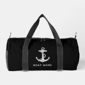 Maritimes Anker Boot Name Custom Duffle Bag (Rückseite)