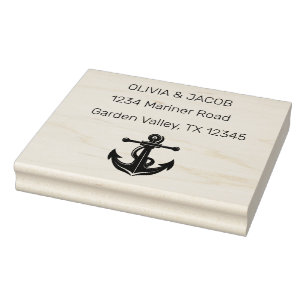 Maritimes Anker Boot See Ozean Hochzeit Gummistempel