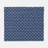 Maritimes Anker-Muster Fleecedecke (Vorderseite (Horizontal))