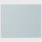 Maritimes Anker-Muster Geschenkpapier (Flach)