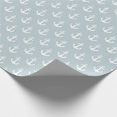 Maritimes Anker-Muster Geschenkpapier (Ecke)