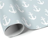 Maritimes Anker-Muster Geschenkpapier (Rolleneckpunkt)