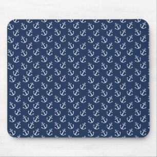 Maritimes Anker-Muster Mousepad