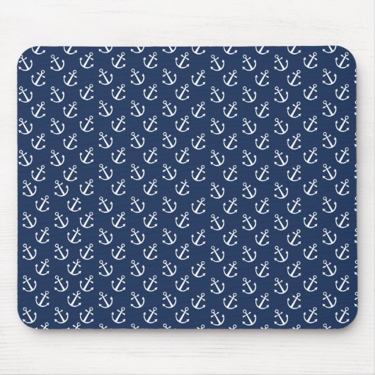 Maritimes Anker-Muster Mousepad (Vorne)