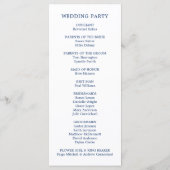 Maritimes Anker Navy Blau Elegante Hochzeit Programm (Rückseite)