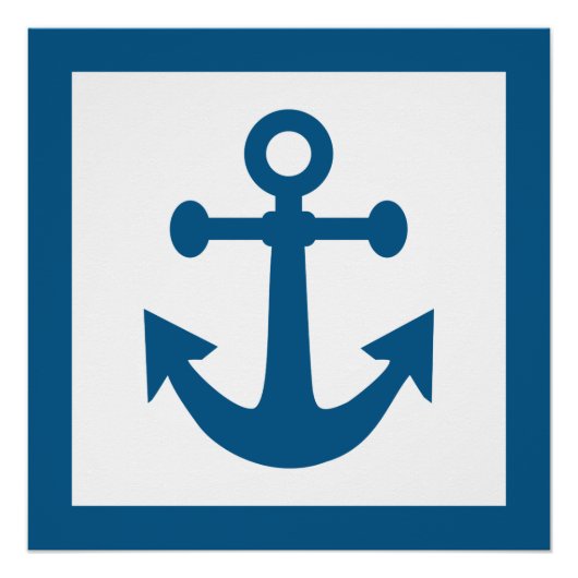 Maritimes Anker-Poster Poster (Vorderseite)