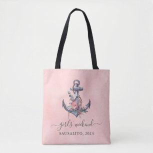 Maritimes Anker Strand Mädchen-Wochenende-Tasche Tasche
