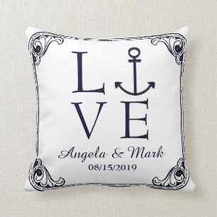 Maritimes Anker Vintage Dekoration Liebe Personali Kissen