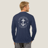 Maritimes Ankerschiff Name Benutzerdefiniert Tri-Blend Shirt (Voller Rücken)